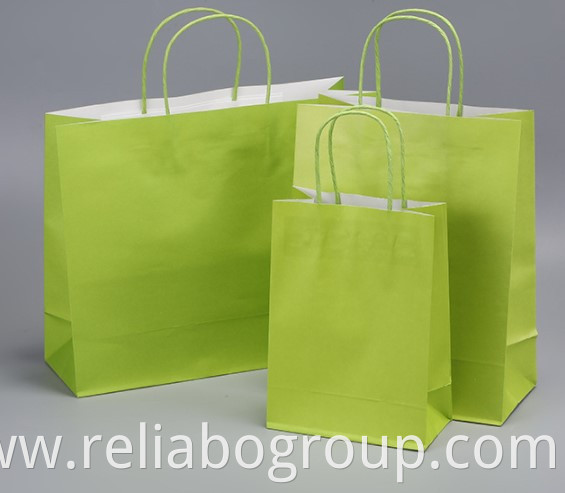 Customized take away food tote bag fashion shopping bag brown kraft paper bags